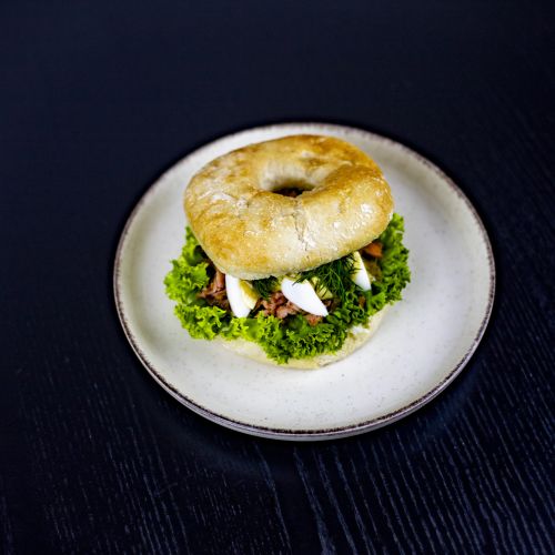 Cristal bagel s lososem a vejcem