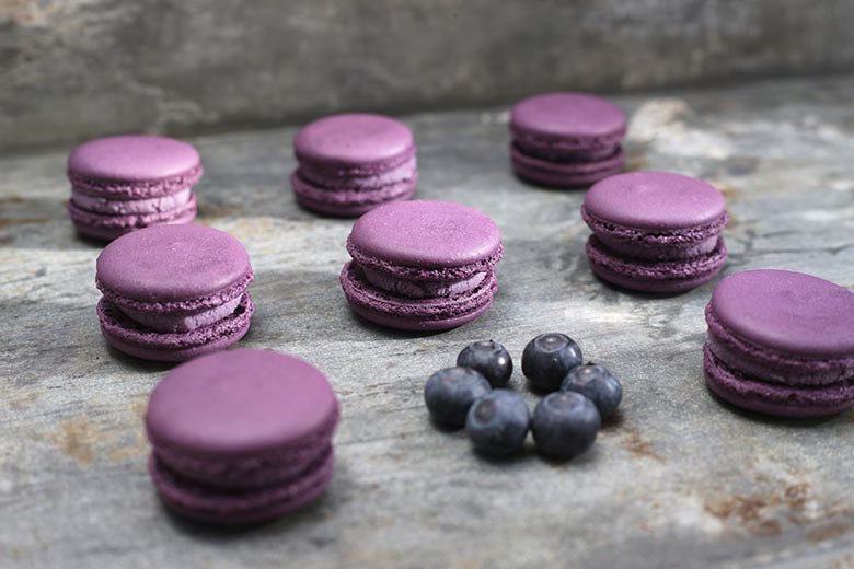 Borůvková makronka