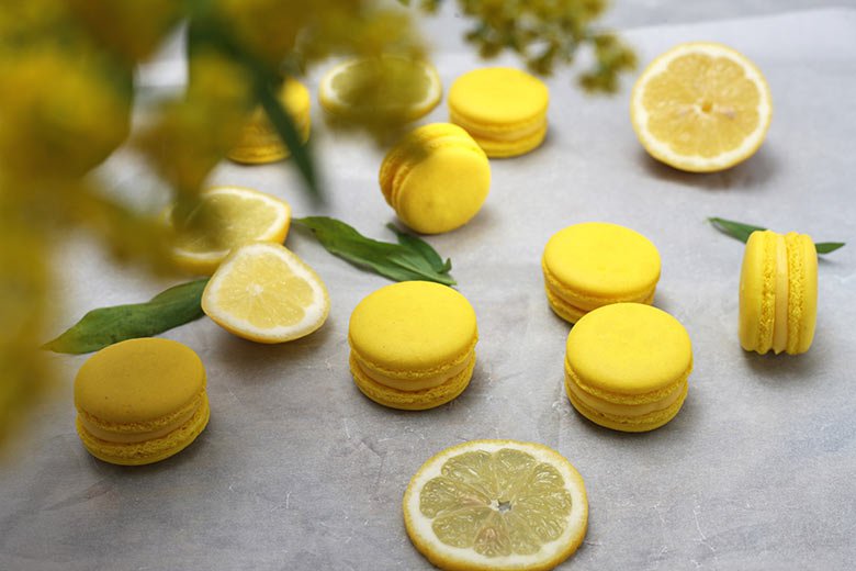 Citrónová makronka